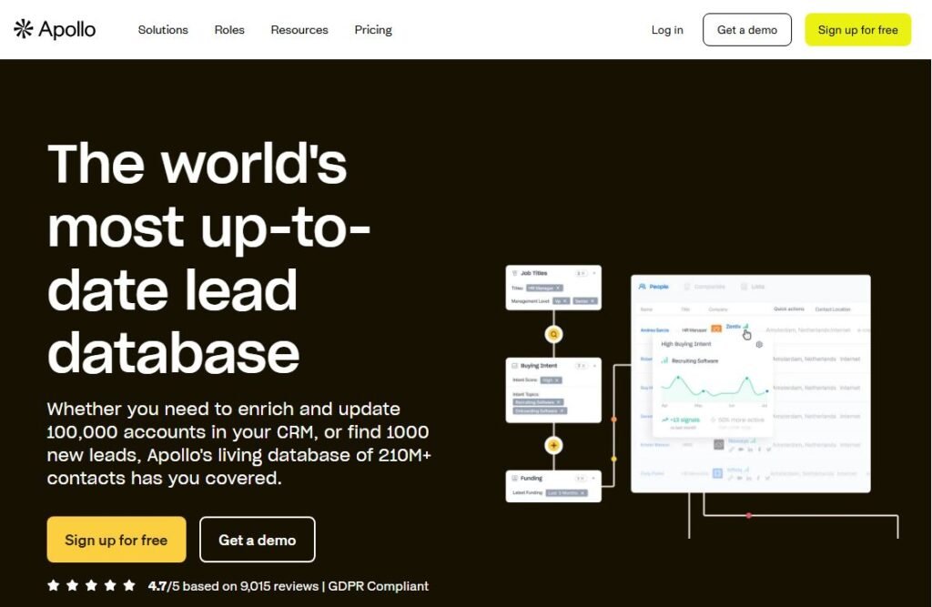 Apollo.io email sequence builder for automated B2B outreach
