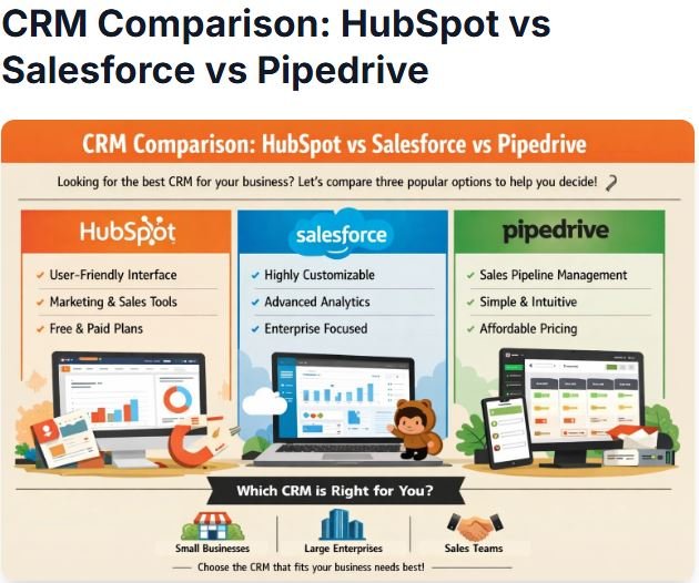HubSpot vs Salesforce vs Pipedrive vs ActiveCampaign vs Keap comparison