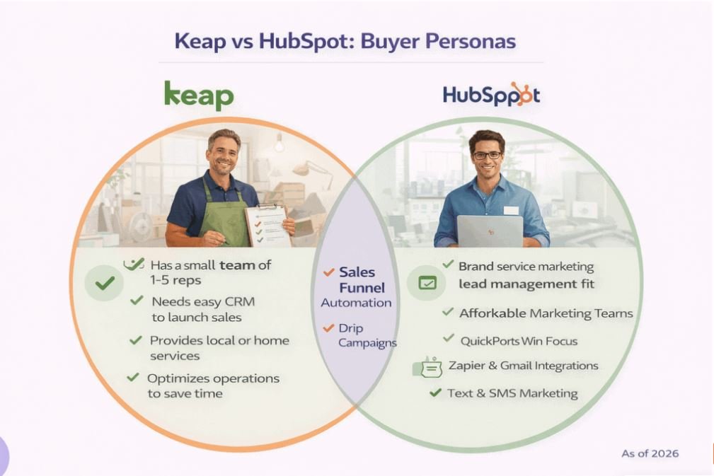 Keap vs HubSpot vs ActiveCampaign vs Capsule CRM comparison for small business