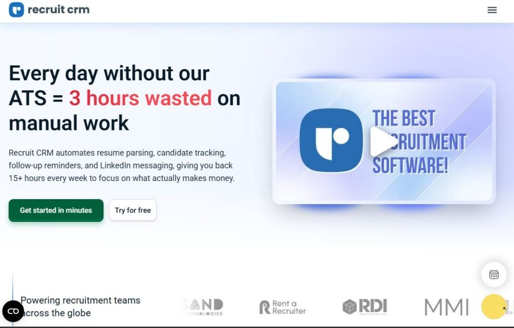 Recruit CRM dashboard for recruitment agencies and staffing firms 2026