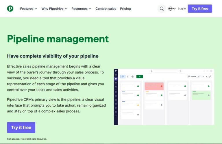 Pipedrive reviewe visual sales pipeline dashboard for small sales teams 2026